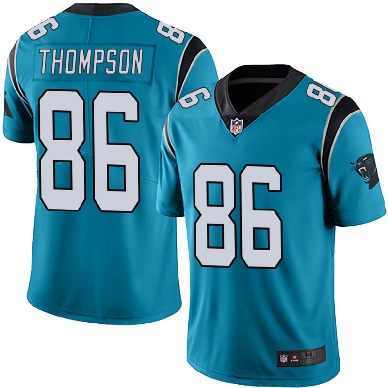 Men's Carolina Panthers #86 Colin Thompson Blue Vapor Untouchable Limited Stitched Jersey